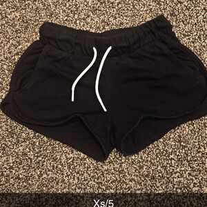 Black Women's Drawstring Lounge Shorts